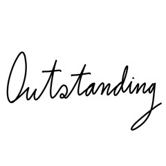 outstanding lettering hand writing motivation inspriration english cheerful good emotion
