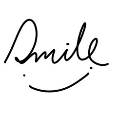 smile lettering hand writing motivation inspriration english cheerful good emotion

