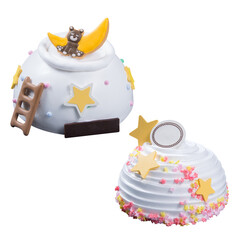 delicious birthday cake isolated on white 