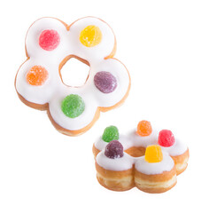 donut isolated on white very delicious