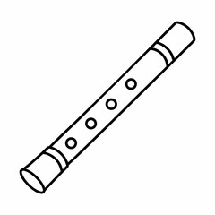 Bansuri Vector Illustration – Traditional Indian Flute Design