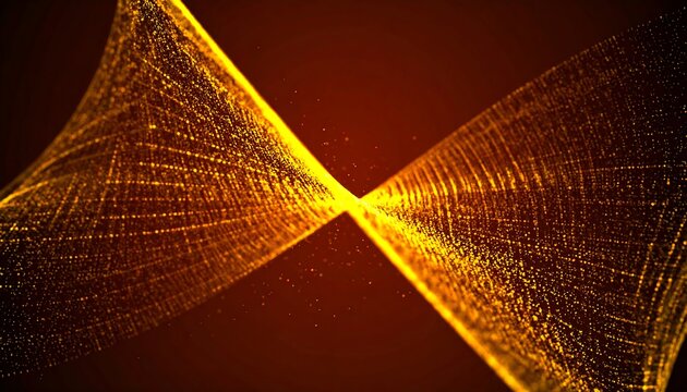 Abstract golden wave patterns on a dark background - Powered by Adobe