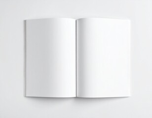 白い本のモックアップサンプル　ページ　空白　書籍　白背景