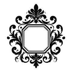 Decorative Ornate Element and Badges for events card design, illustration isolated on a white background