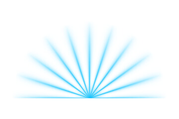 Obraz premium Glowing transparent neon glow blue cyan star sun rays light effect with bright flare sparkle shiny illumination sparkle shine beam background stars decoration