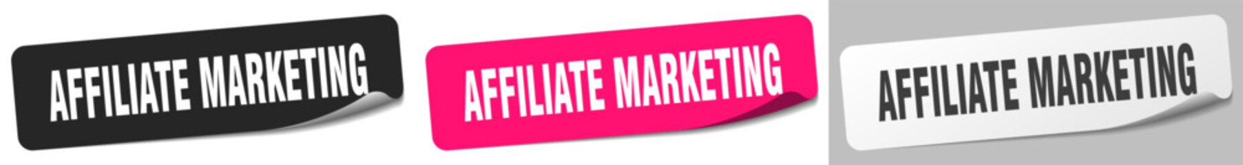 affiliate marketing sticker. affiliate marketing sticker set on white background