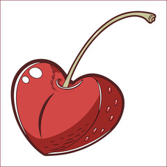 Hand drawn heart isolated. Design element for love concept. Doodle sketch red heart shape