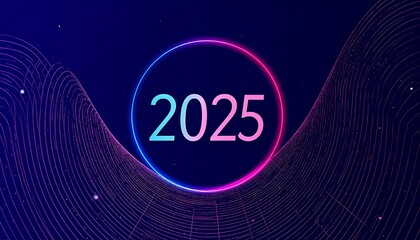 Abstract graphic with year 2025