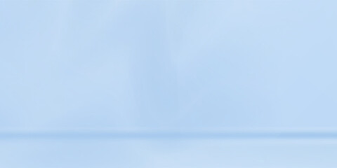 Blue studio room. Limbo light background. Abstract 3d backdrop for product presentation. Minimal wall scene