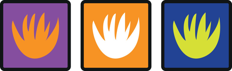 Colorful Geometric Floral Box Frame Vector Designs with Minimalist Botanical Silhouettes, Abstract Nature Inspired Shapes, and Creative Decorative Patterns