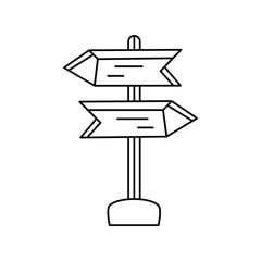 Signs  lineal icon with white background vector stock illustration