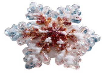 crystal snowflake isolated on white background