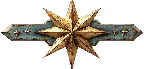golden christmas star