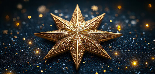 golden christmas star