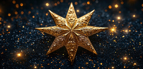 golden christmas star