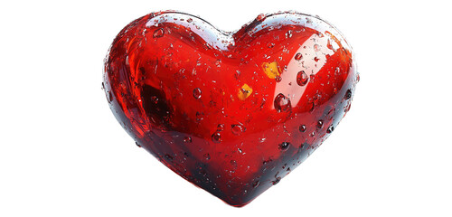 red heart on white background