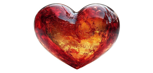 red heart on white background