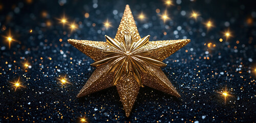 golden christmas star