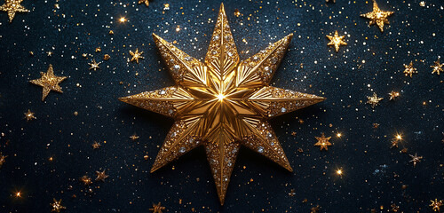 golden christmas star