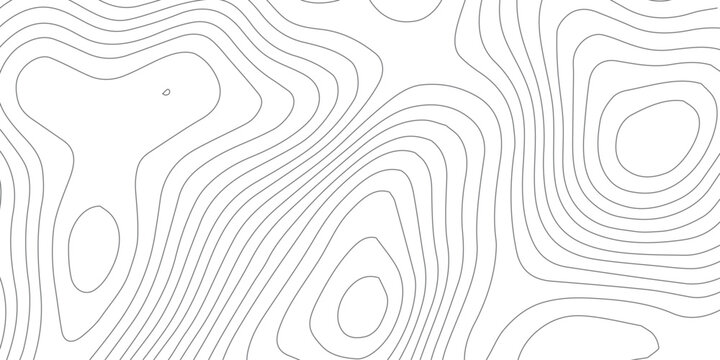 Abstract seamless topographic design, black background with white contour lines representing stylized mountain heights, geographic map elevations, and subtle textured