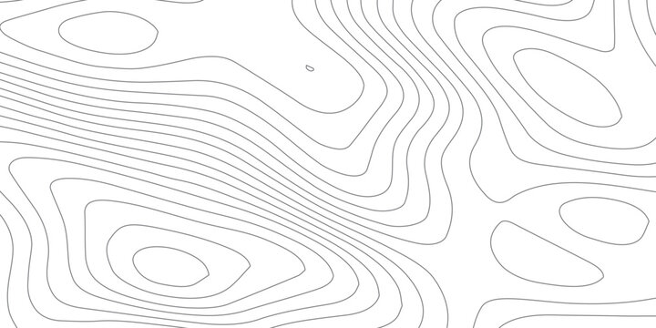 Abstract seamless topographic design, black background with white contour lines representing stylized mountain heights, geographic map elevations, and subtle textured