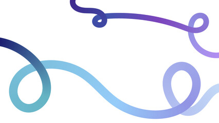 Abstract background featuring smooth, gradient looping lines (indigo, purple, turquoise). Minimalist and modern graphic conveying connection, digital flow, and dynamic movement.