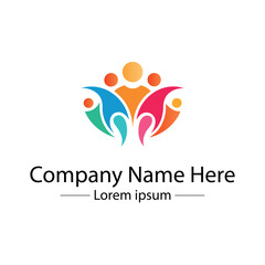 Minimalist Family Logo – Abstract Parents and Child Vector Design