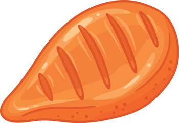 Grilled chicken breast juicy protein food healthy meal isolated delicious vector