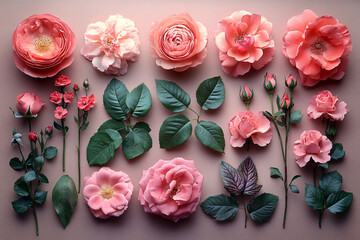 pink roses
