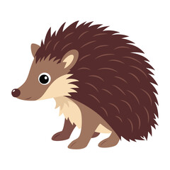 Cute cartoon hedgehog vector illustration for children and forest animal design
