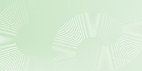 Minimalist soft Abstract Background in Gradient green and white Tones with Circles. Circle effect style geometric, abstract background.