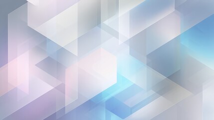 Fototapeta premium Abstract geometric background with translucent cubes in pastel blue and pink gradient