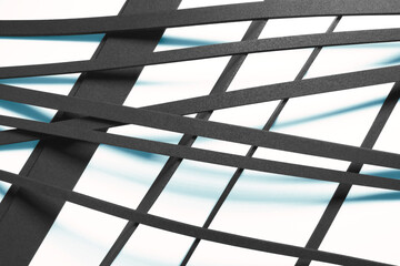 Composition abstract with black stripes on white background