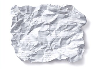 Crumpled lined paper