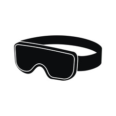 Swimming Goggles Silhouette &ndash; Minimal Sport Equipment Vector for Water Activities