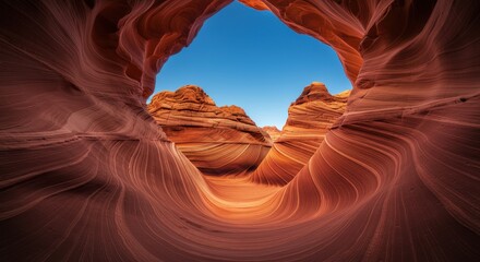 Navajo sandstone slot canyons of Antelope Canyon and Bryce Canyon National Park are abstract desert rock formations in the American Southwest