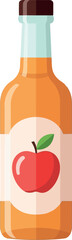 Refreshing apple cider bottle refreshing autumn beverage healthy drink vector