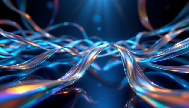 an abstract digital artwork with a focus on intricate lines and shapes resembling electrical circuits or digital connectivity