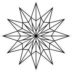 Decorative Starburst Outline Graphic