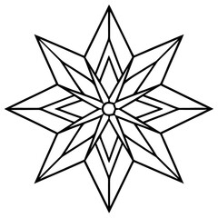 Decorative Starburst Outline Graphic