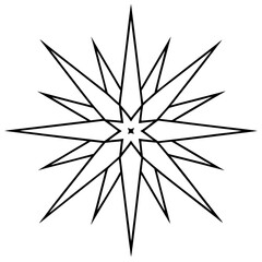 Decorative Starburst Outline Graphic