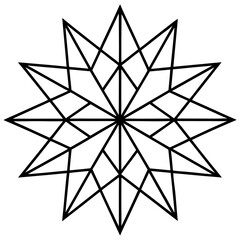 Decorative Starburst Outline Graphic