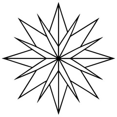 Decorative Starburst Outline Graphic