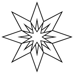 Decorative Starburst Outline Graphic