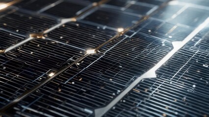 Close-up of solar panels