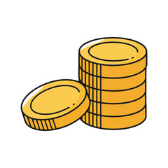 A stack of gold coins, representing wealth and finance.