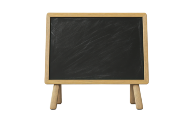 Black board isolated on white background, png
