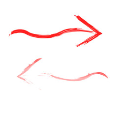 red ribbon on white background