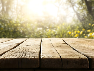 Rustic Wooden Table Background Image