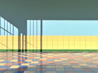 Sunlit Room 3D Illustration
